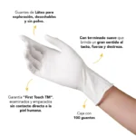 Guante de Latex sin Polvo Zense PF Cranberry - Image 2
